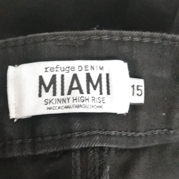 MIAMI Skinny High Rise Size 15 Hot Mom Refuge Denim Jeans Black. New with tags! - Picture 9 of 10